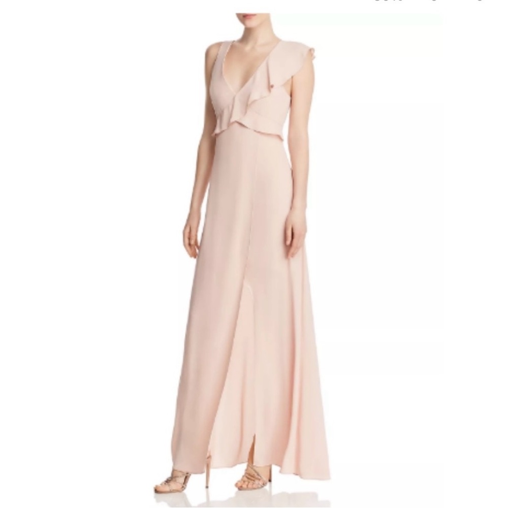 Bcbgmaxazria blush pink maxi dress